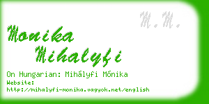 monika mihalyfi business card